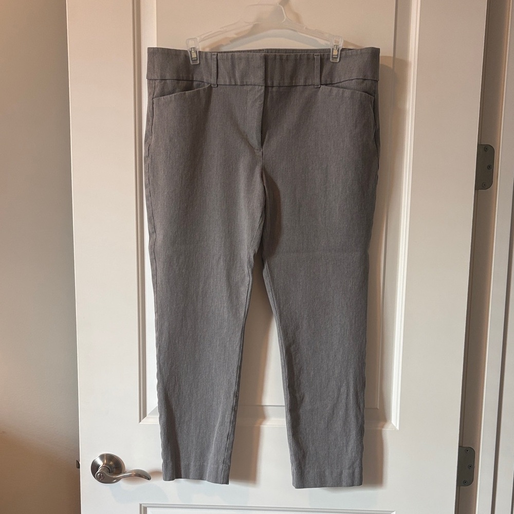 Loft Gray Skinny Ankle dress pants